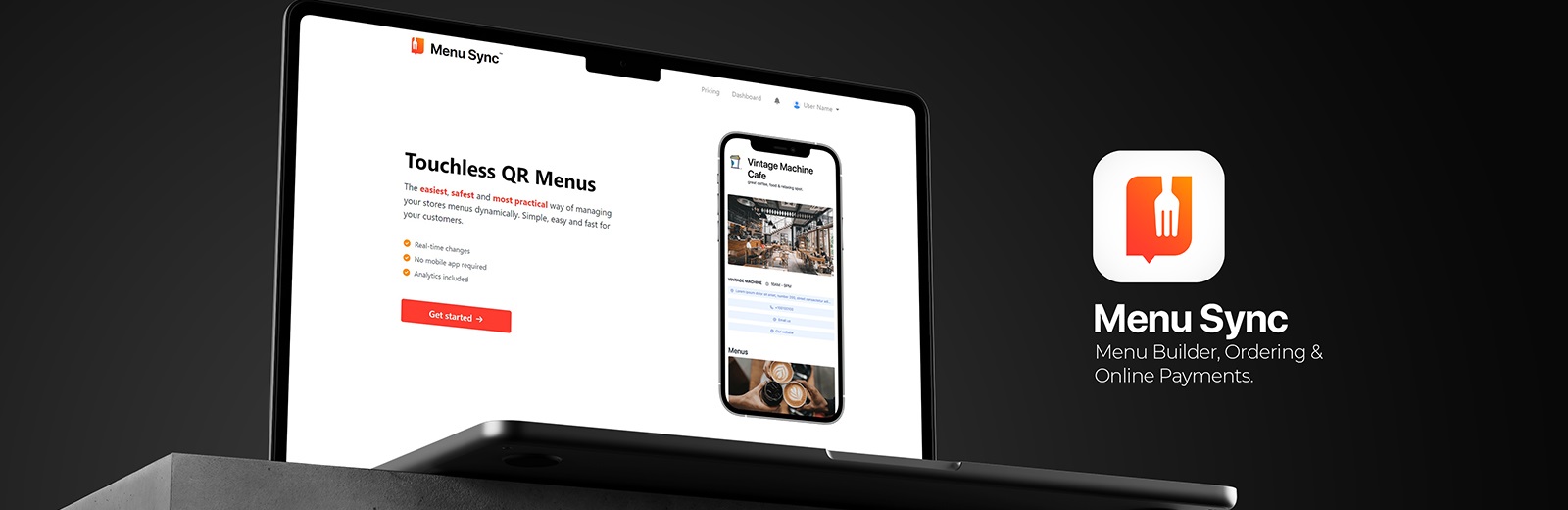 Menu Sync - Discover the future of menu management with our revolutionary Touchless QR Menu Maker! Simple, safe and practical, it is the key to dynamically transforming your store experience. Enter the new standard today!