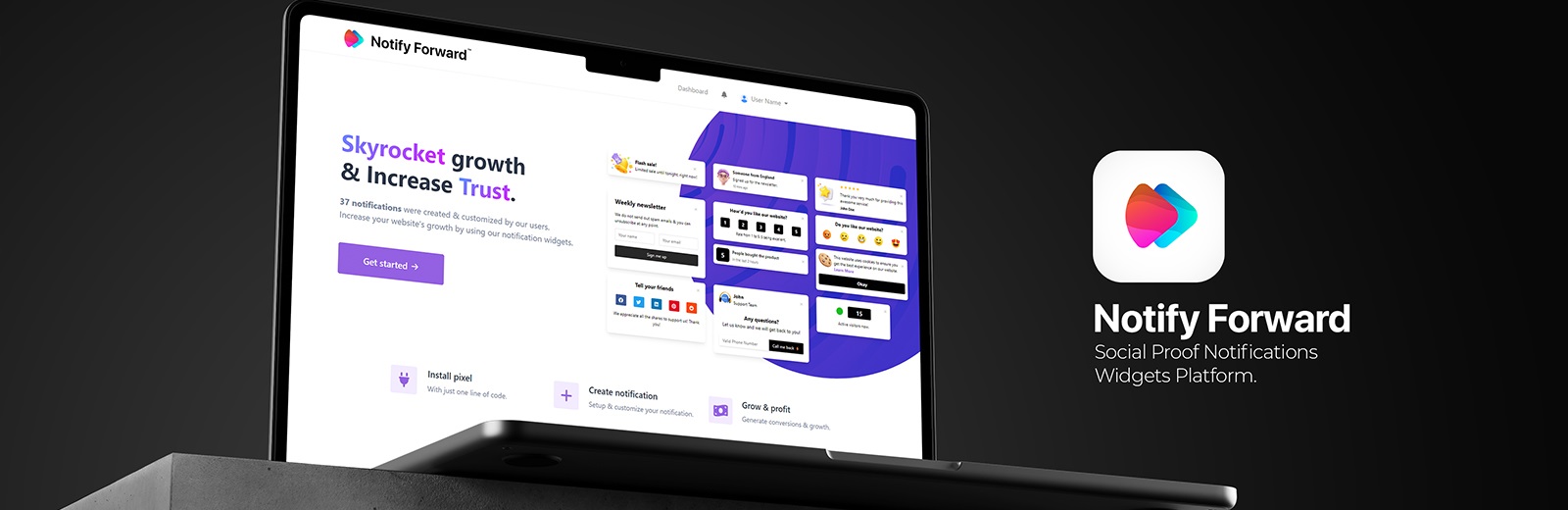 Notifyc - Explore the social proof notification widget revolution! Our #1 rated platform is synonymous with explosive growth and trust building. Join the success today!