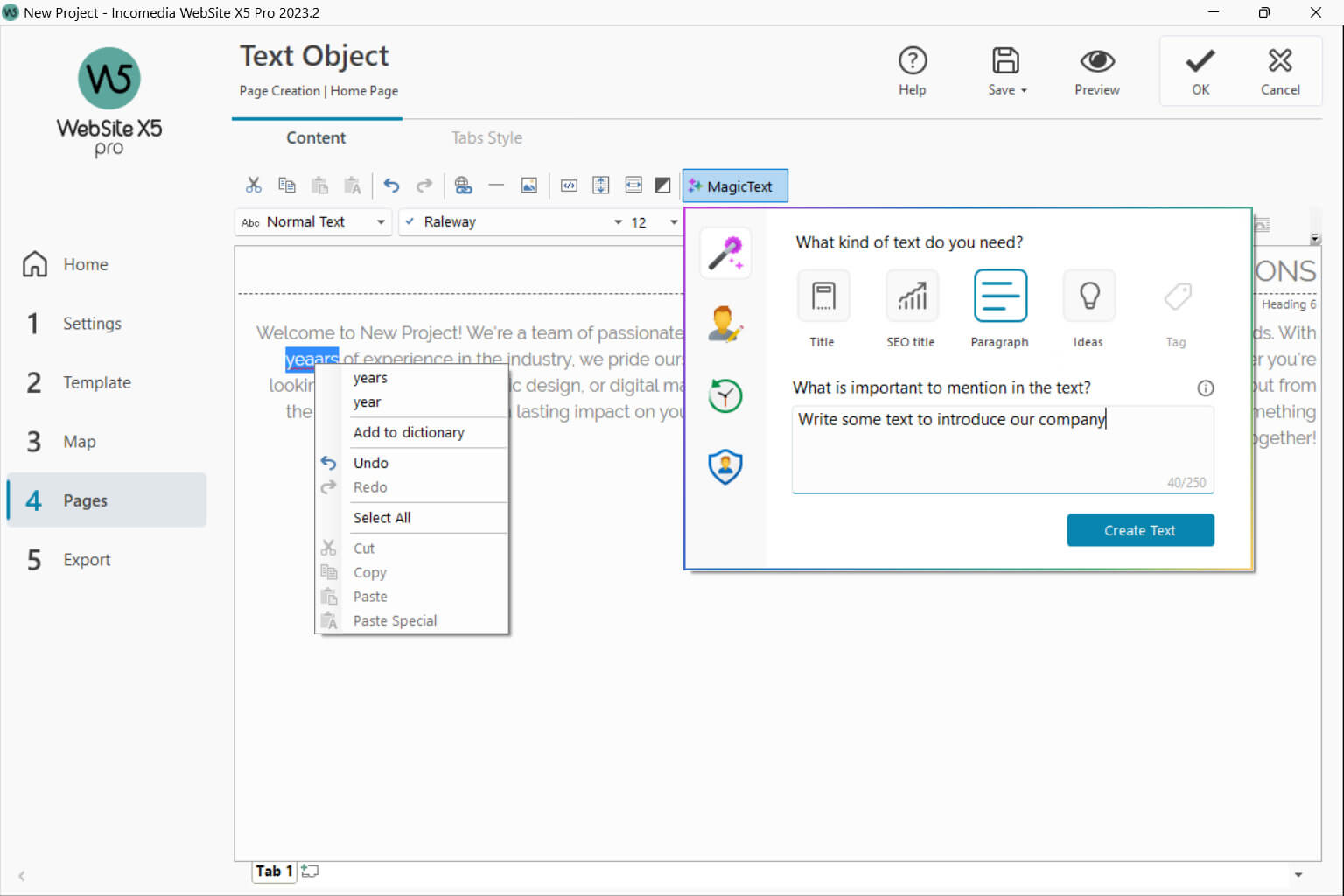 MagicText: a new way to write content